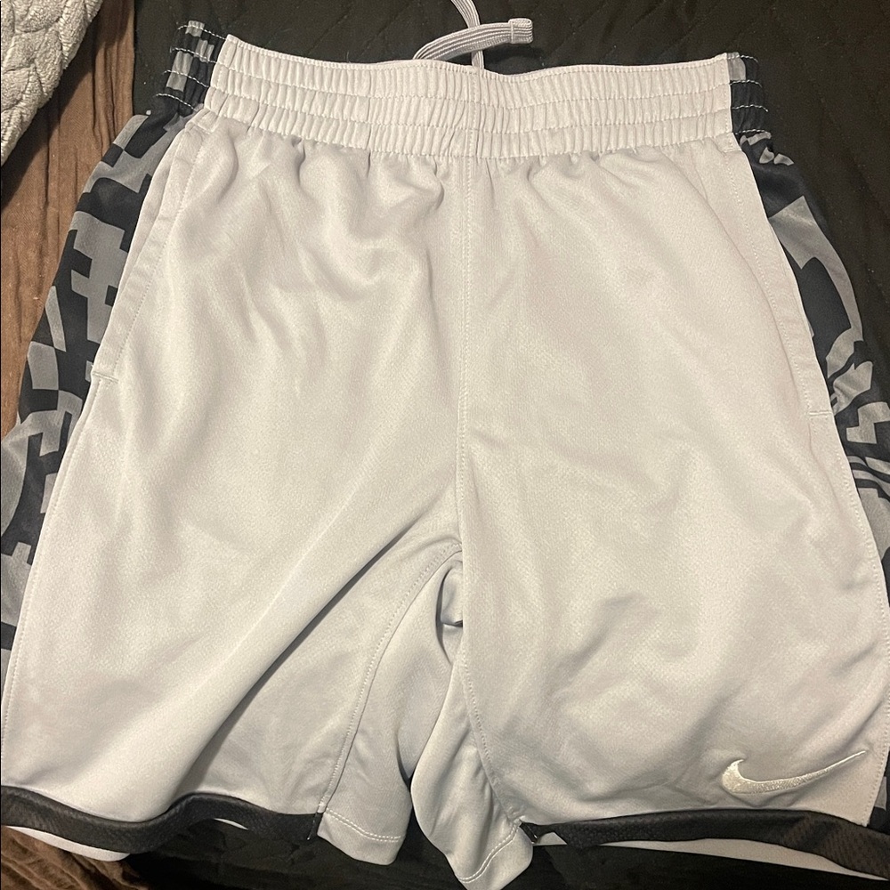 Nike Kids White and Black Shorts